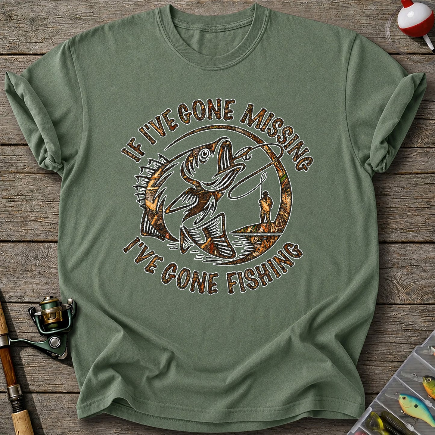 If I've Gone Missing I've Gone Fishing Bass Graphic T-Shirt