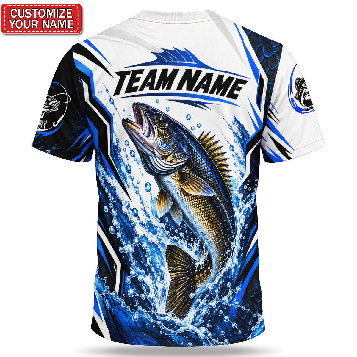 Personalized Walleye Fishing Graphic T-Shirt
