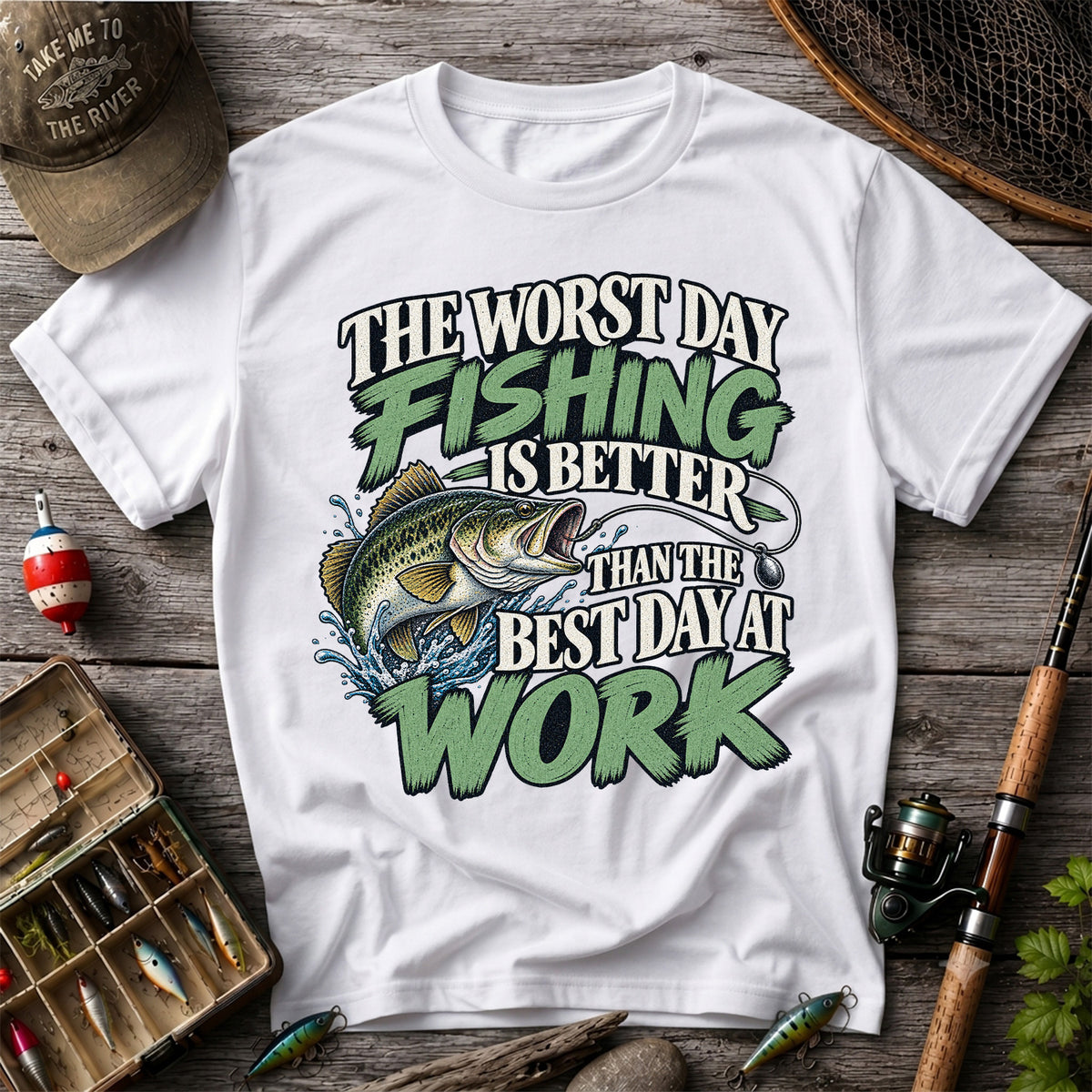 Largemouth Bass Fishing Humor Graphic T-Shirt