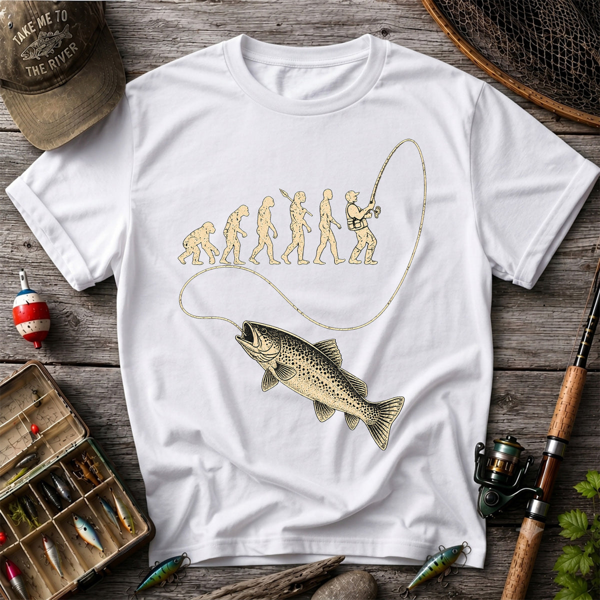 Angler Evolution Bass Fishing Graphic T-Shirt