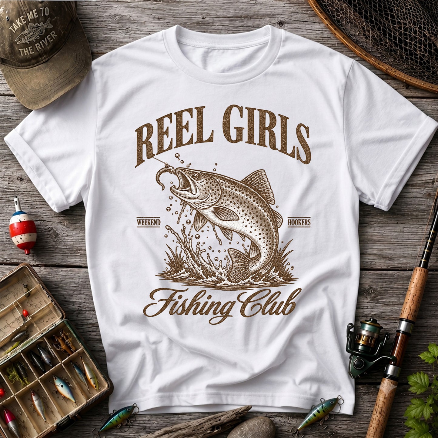 Reel Girls Weekend Hookers Fishing Club Trout T-Shirt