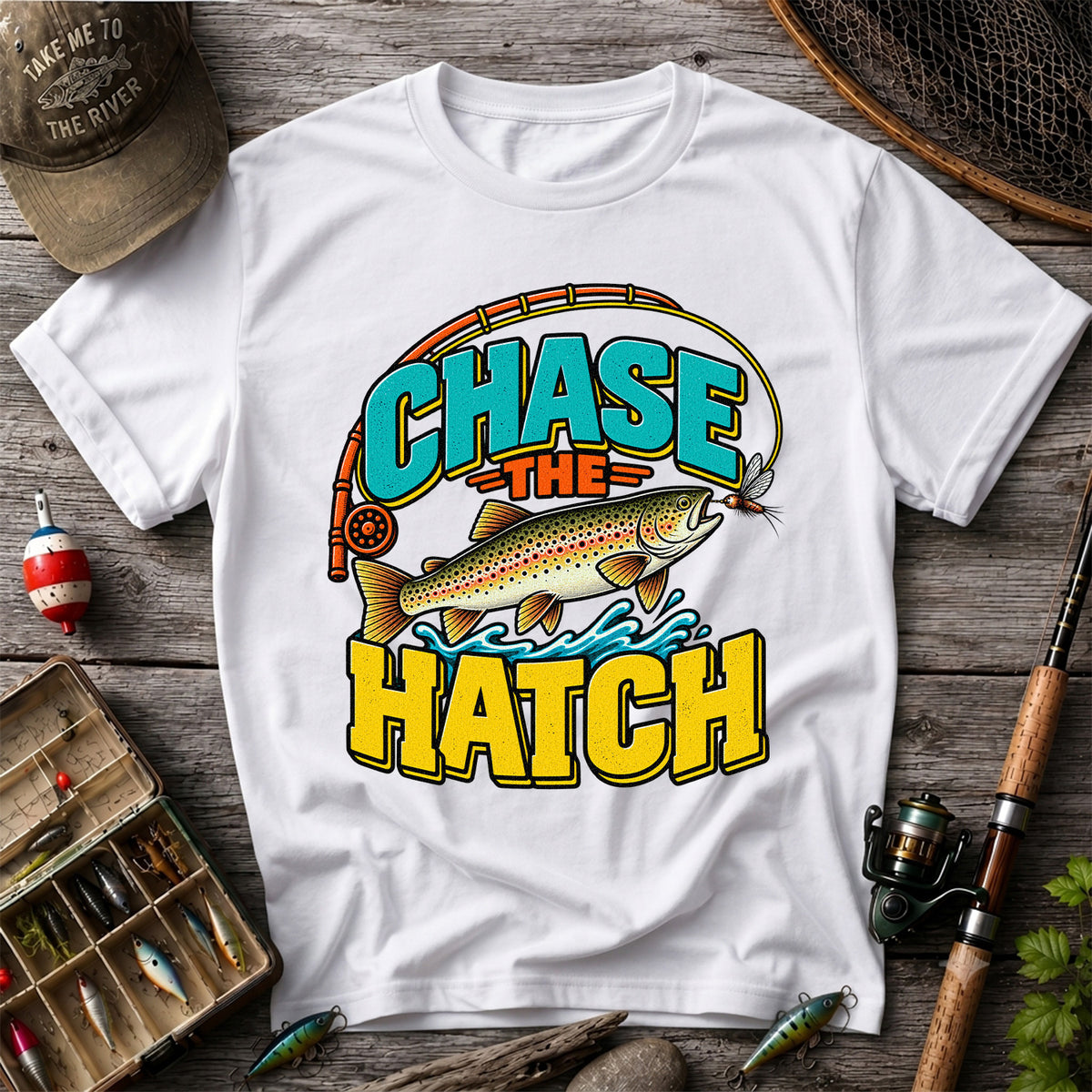 Chase the Hatch Brown Trout Fly Fishing T-Shirt