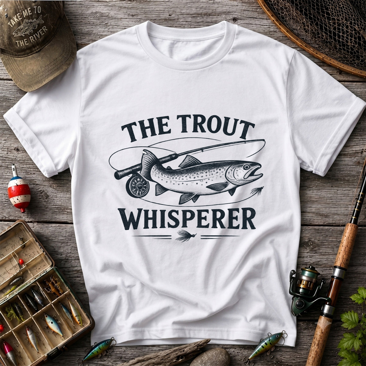 The Trout Whisperer Fly Fishing Graphic T-Shirt