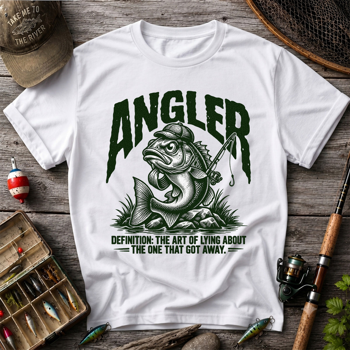 Angler Bass Fishing The One That Got Away Graphic T-Shirt