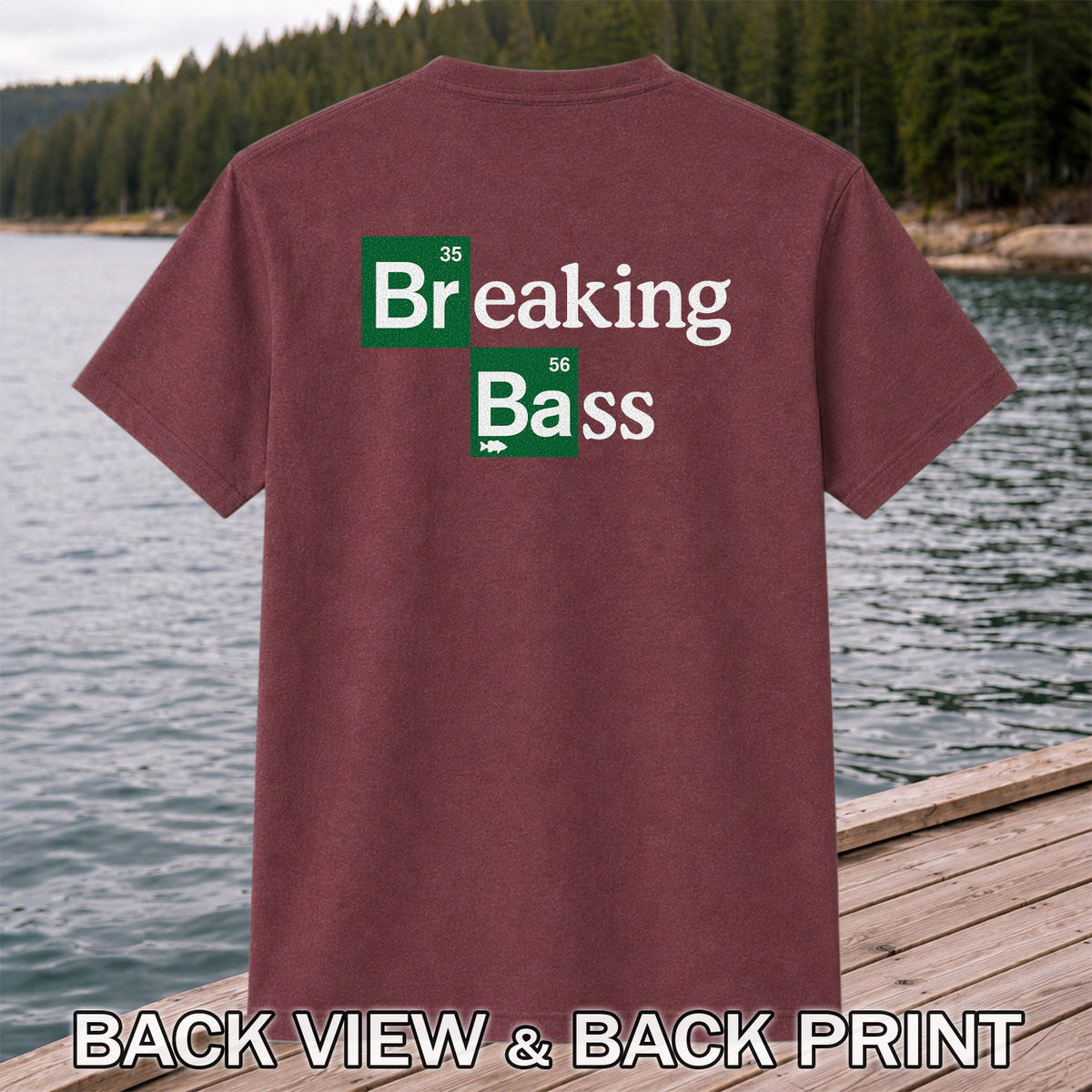 Bass Fishing Graphic T-Shirt | Back Print