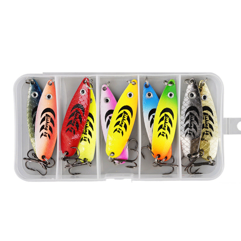 Iron Plate 10-Piece Set Long-Cast Lure for Fishing Snakehead and Bass