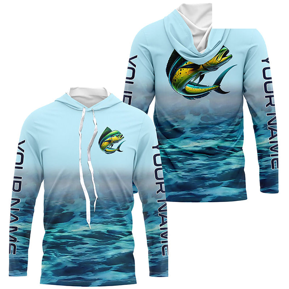 Mahi Mahi Fishing Custom Performance Fishing Gear Shirts, Mahi Mahi Long Sleeve Fishing Shirts IPHW6816