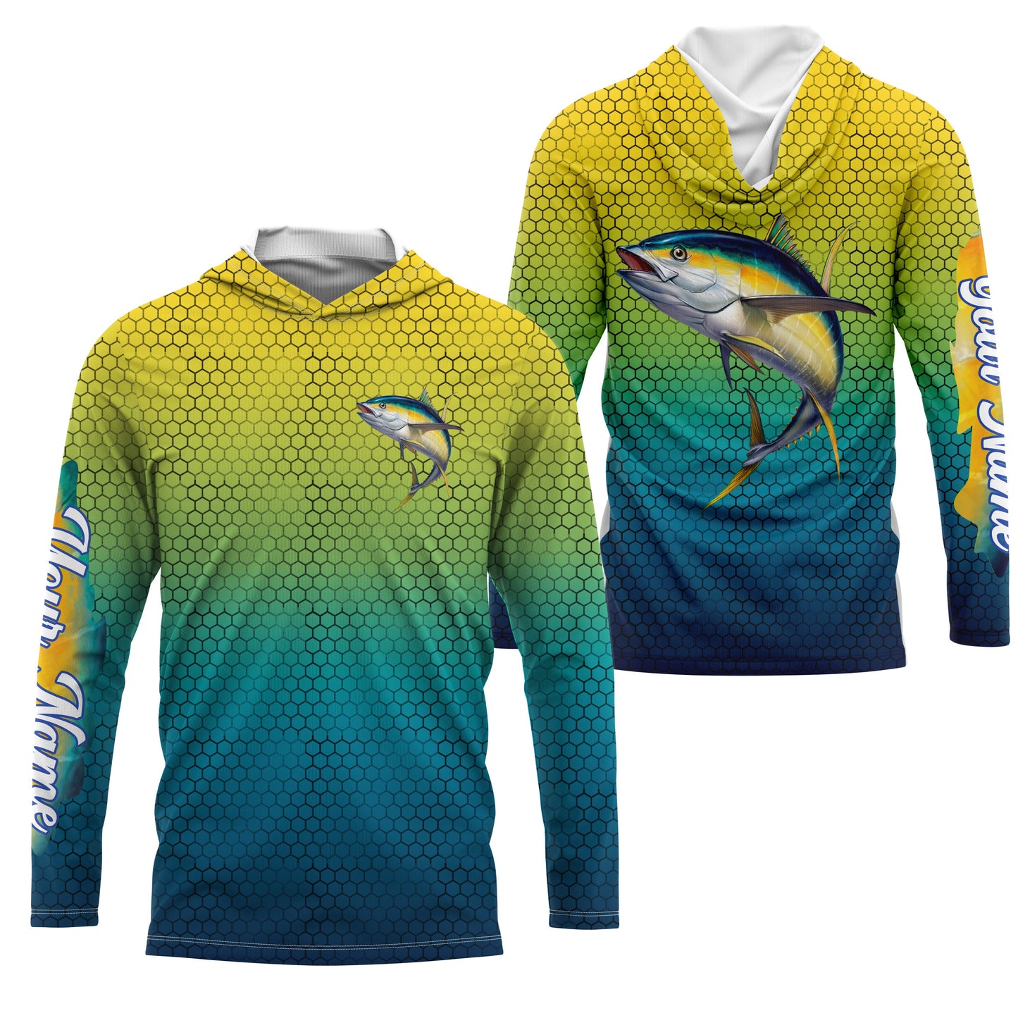 Tuna fishing saltwater fish Custom name Tuna Long sleeve fishing shirts, Long Sleeve Hooded NPQ901