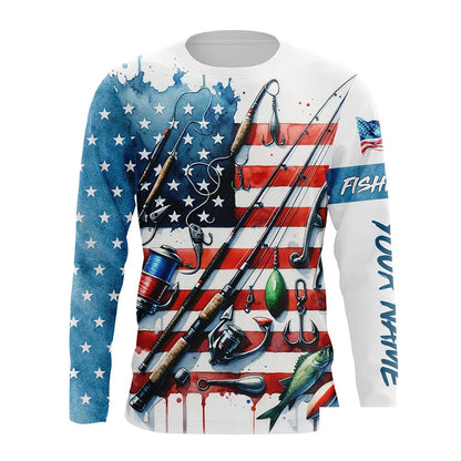 American Flag UV Protection Fishing Shirt Fishing Jersey For Fisherman A52