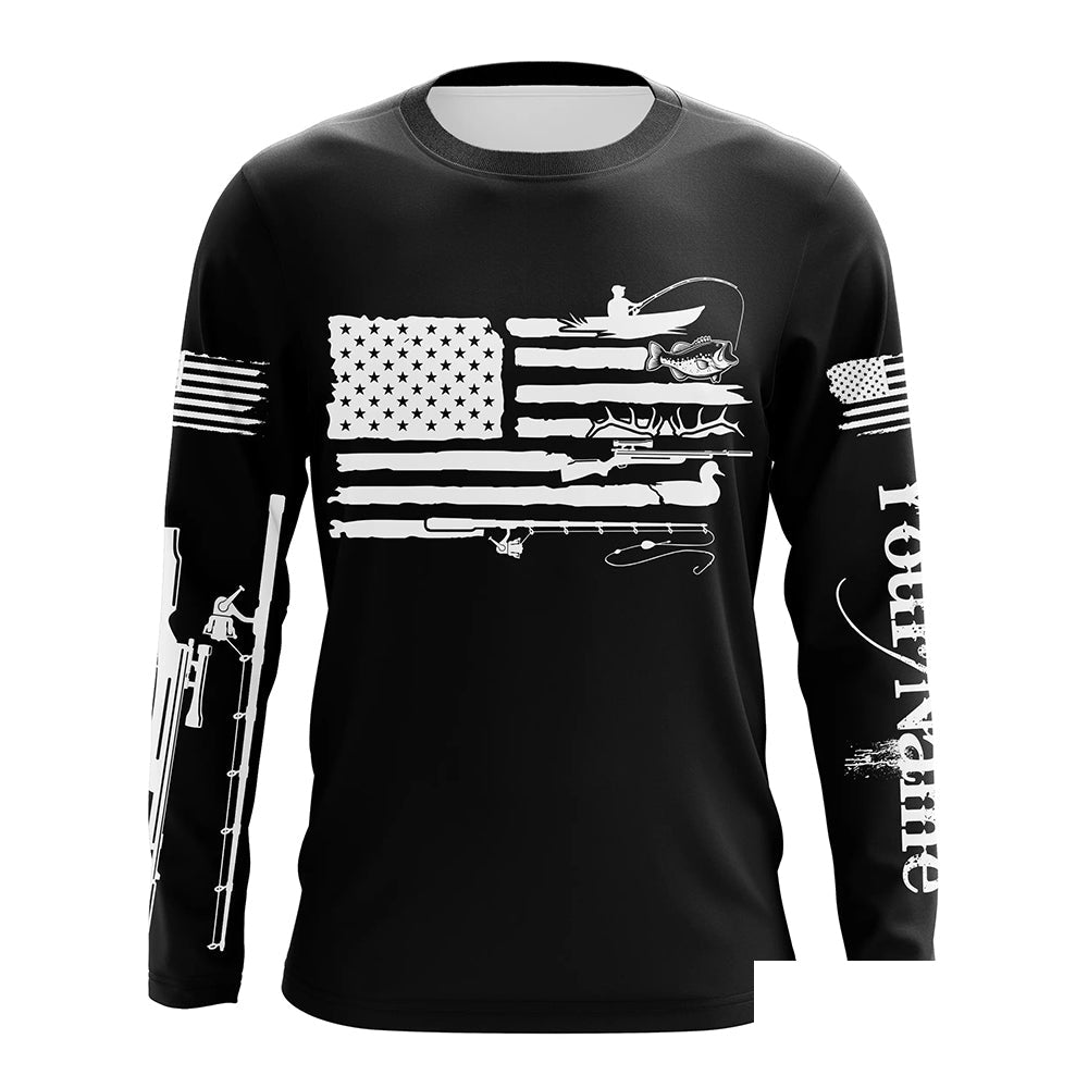 American Flag UV Protection Fishing Hunting Shirt For Fisherman Hunter A44