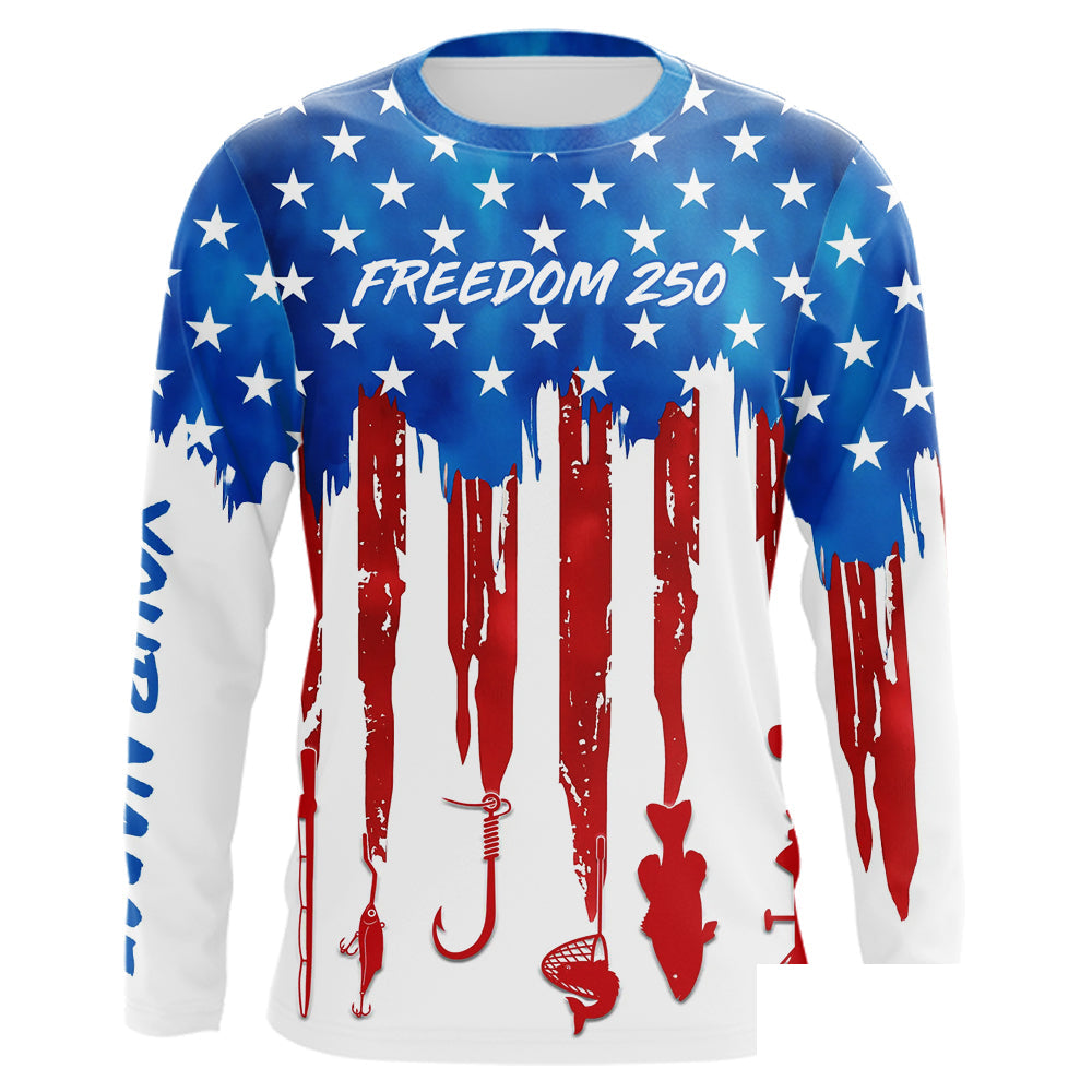 American Freedom 250 UV protection fishing shirt fishing jersey for fisherman