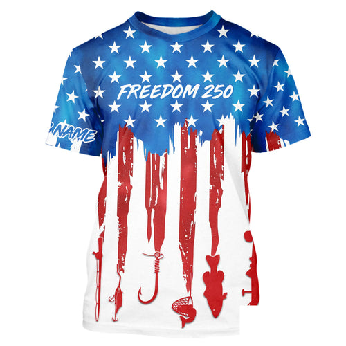 American Freedom 250 UV protection fishing T-shirt fishing jersey for fisherman