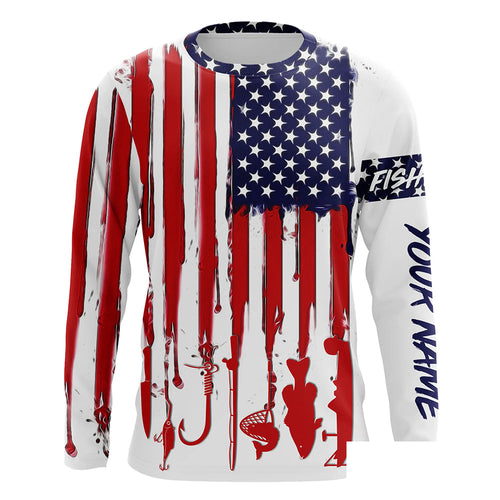 American flag UV protection fishing shirt fishing jersey for fisherman A11