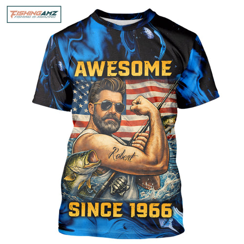 Awesome Personalized Custom Name and Year Fishing Shirt