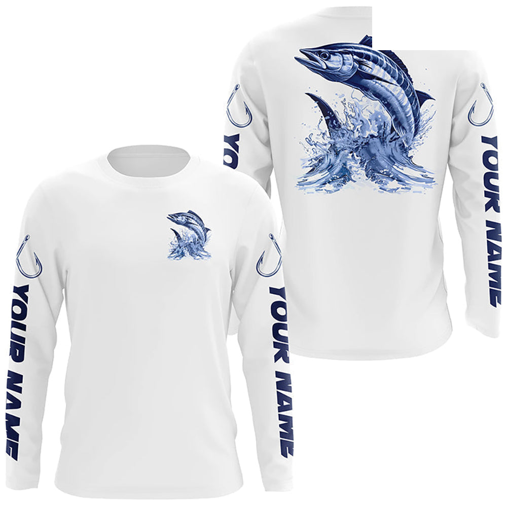 Wahoo Long Sleeve Fishing Shirts, Wahoo Custom Fishing Jerseys Saltwater Fishing Gifts IPHW6883