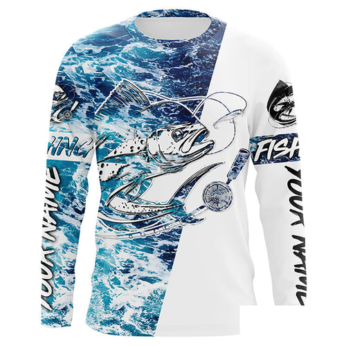 Personalized Mahi Mahi Long Sleeve Uv Protection Fishing Shirts, Mahi Mahi Saltwater Fishing Shirts IPHW6132