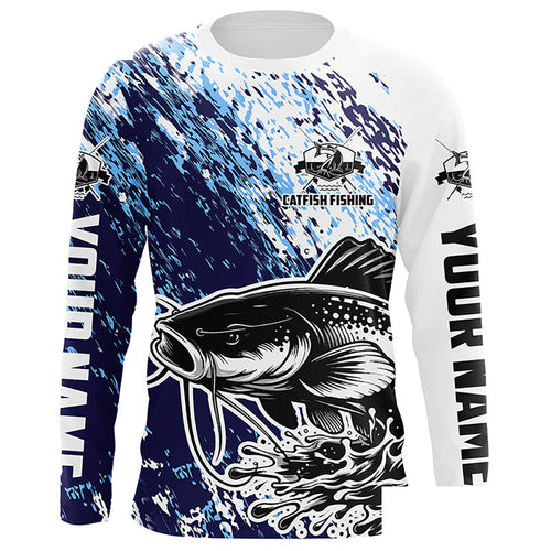 Personalized Catfish Long Sleeve Tournament Fishing Shirts, Catfish Fishing Jerseys Fishing Gifts IPHW5650