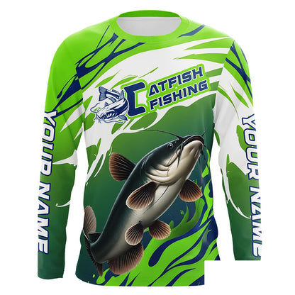 Catfish Fishing Custom Long Sleeve Fishing Shirts, Catfish Fishing Tournament Shirts Fishing Jerseys IPHW7182