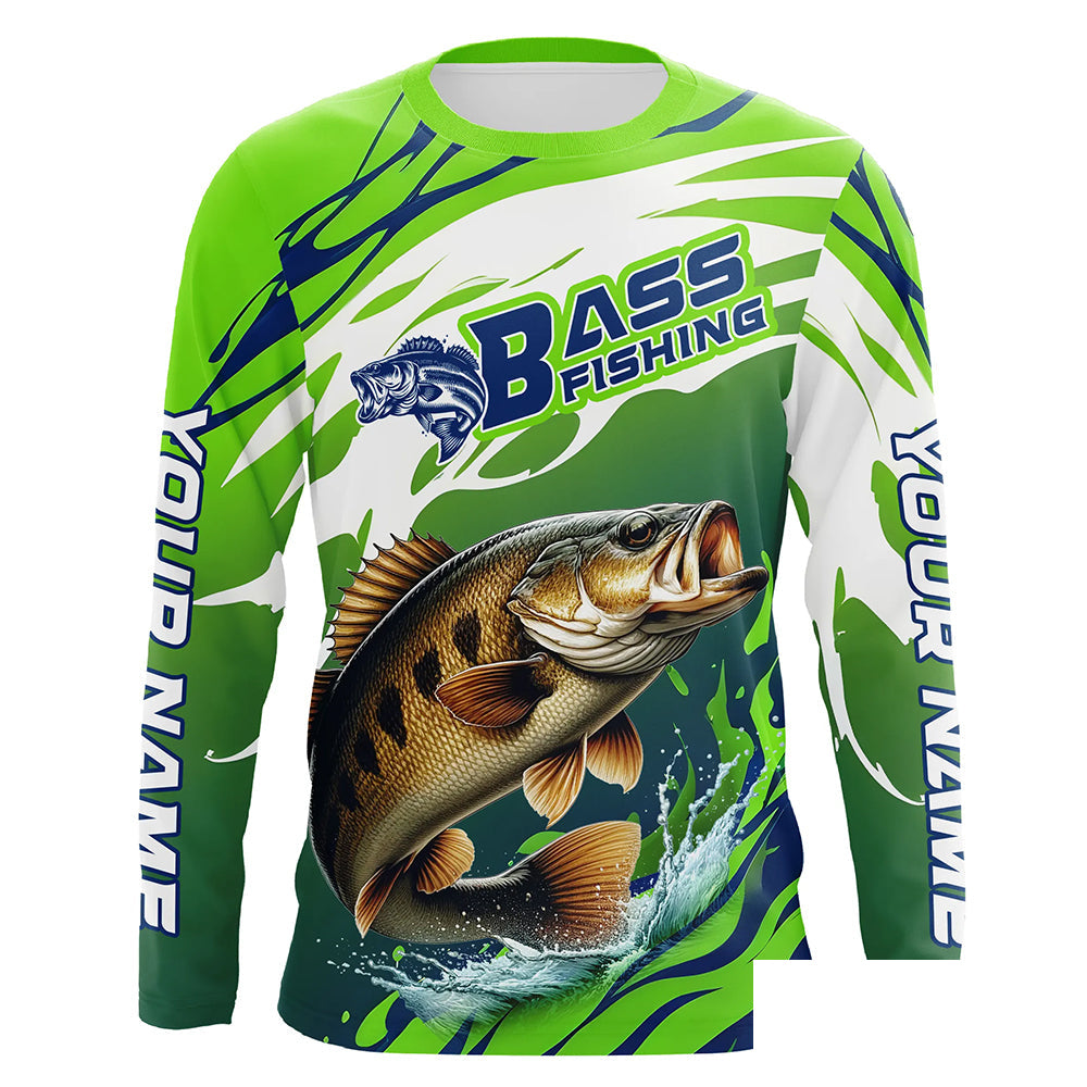 Smallmouth Bass Fishing Custom Fishing Shirts, Bass Fishing Tournament Shirts Fishing Jerseys IPHW7185