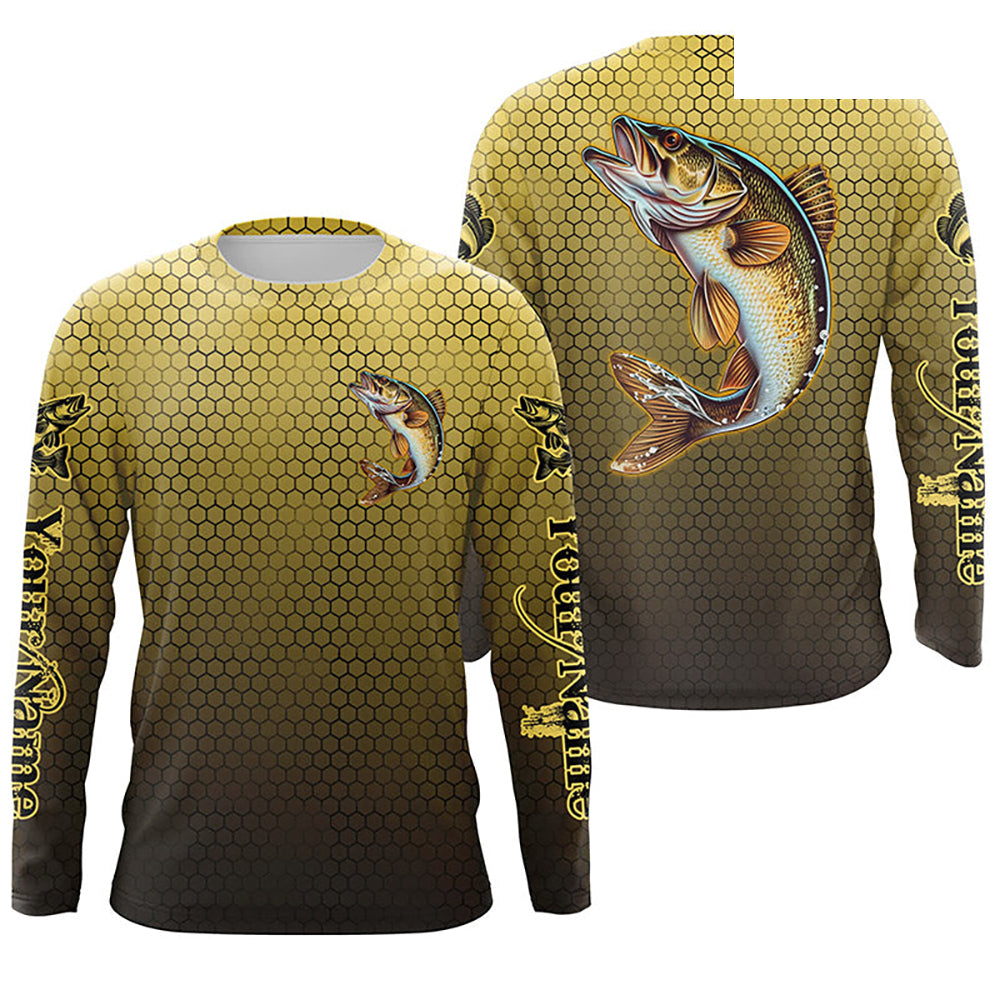 Personalized Walleye Fishing Jerseys, Walleye Tournament Fishing Shirts IPHW5718