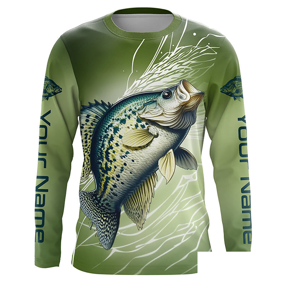 Crappie Fishing Custom Long Sleeve Tournament Shirts, Crappie Skin Fishing Jerseys IPHW6375