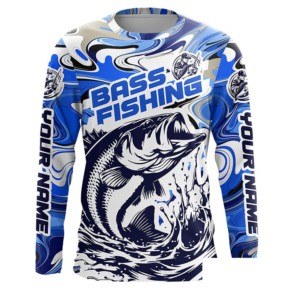 Personalized Bass Fishing Tournament Long Sleeve Fishing Shirts,Bass Fishing Jerseys IPHW5787