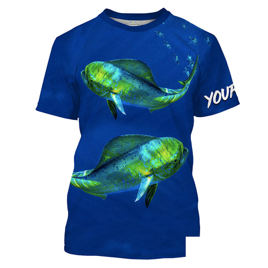 Mahi Mahi Fishing Custom men performance Fishing T Shirts, Mahi Mahi Tournement Fishing T Shirts - HPW141