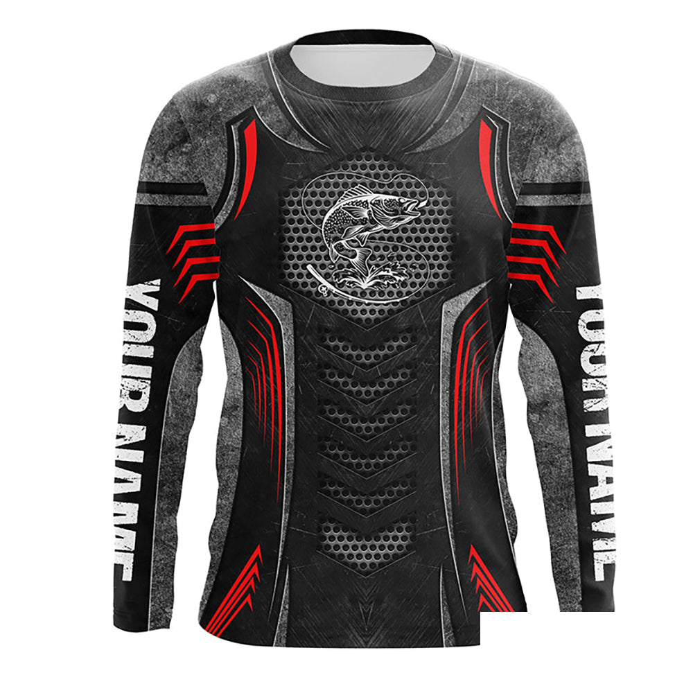 Custom Walleye Fishing Jerseys, Personalized Walleye Fishing tattoo mental fishing Long sleeve shirts NQS4935