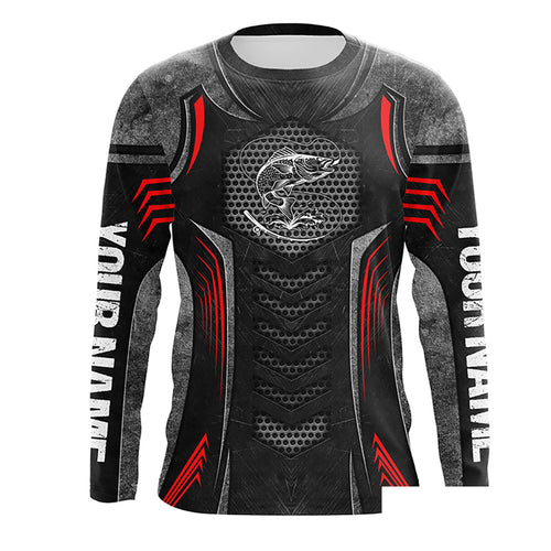 Custom Walleye Fishing Jerseys, Personalized Walleye Fishing tattoo mental fishing Long sleeve shirts NQS4935