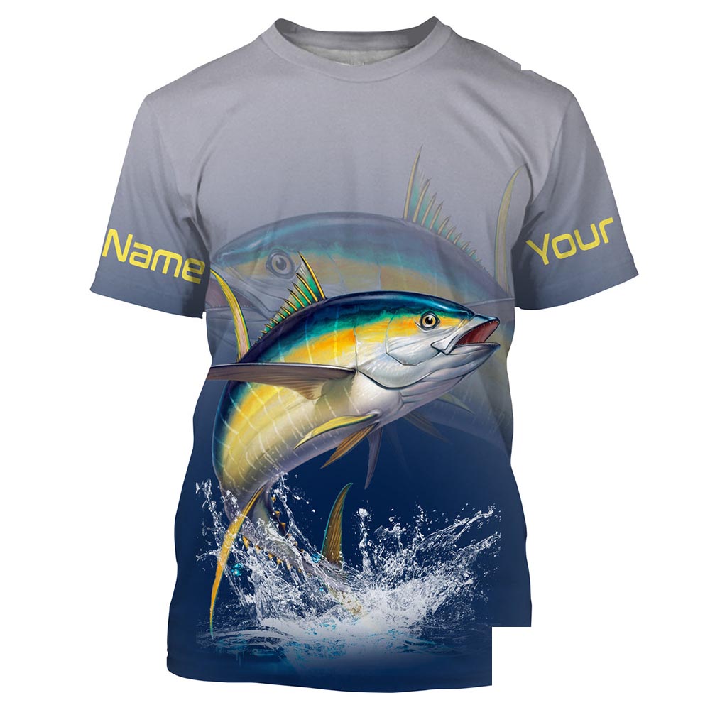 Tuna fish saltwater fishing Custom name Tuna fishing shirts jerseys | Tshirt - NPQ898