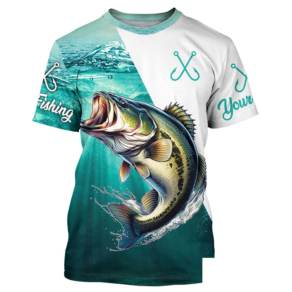 Largemouth Bass Fishing Custom name performance fishing jerseys | Tshirt - NPQ761