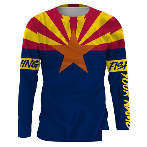Arizona fishing flag Custom name fishing jerseys | Long sleeve, Long Sleeve Hooded NPQ773