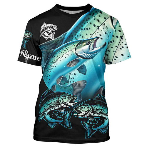 Chinook salmon (King salmon) Fishing Custom name fishing shirts jerseys | Tshirt - NPQ954