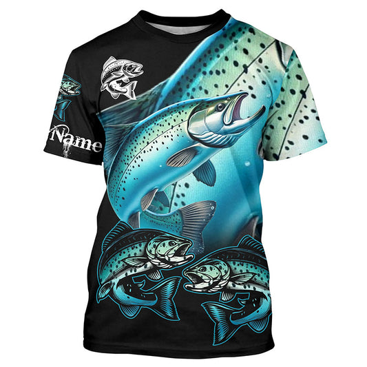 Chinook salmon (King salmon) Fishing Custom name fishing shirts jerseys | Tshirt - NPQ954