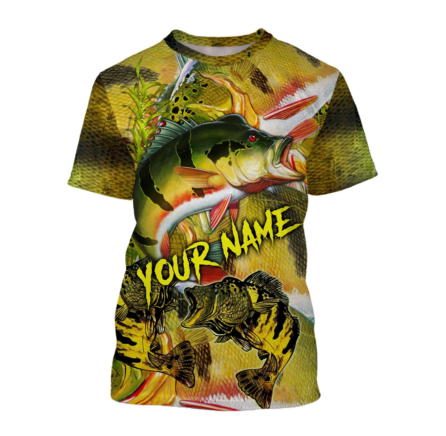 Personalized Peacock bass Fishing scales Custom name fishing shirts jerseys | Tshirt - NPQ941