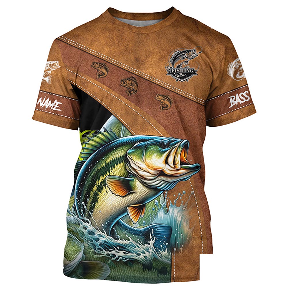 Largemouth bass fishing Customize Name fishing T-shirt, personlized gift for fisherman NPQ383