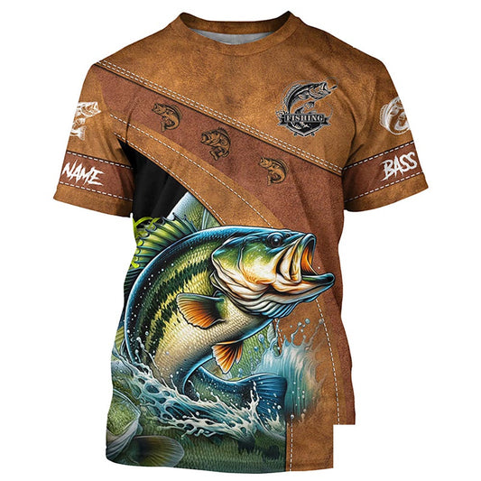 Largemouth bass fishing Customize Name fishing T-shirt, personlized gift for fisherman NPQ383