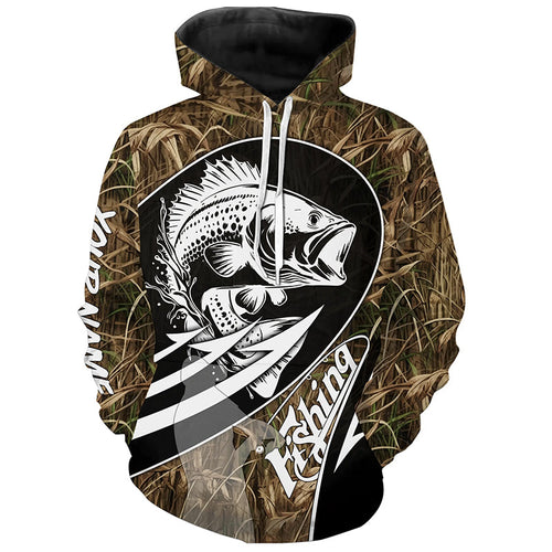 Largemouth Bass fishing tattoo camo fishing Custom Name Fishing shirts | Hoodie - NPQ669