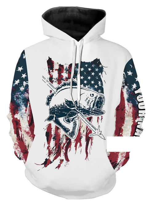 Bowfishing American Flag Customize Name 3D All Over printed Hoodie for Men, Women - SDF11