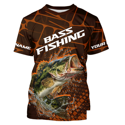 Largemouth Bass Fishing, Fishing T-Shirts Scale, Fishing Gift | Orange NHT393