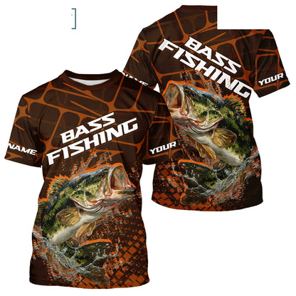 Largemouth Bass Fishing, Fishing T-Shirts Scale, Fishing Gift | Orange NHT393