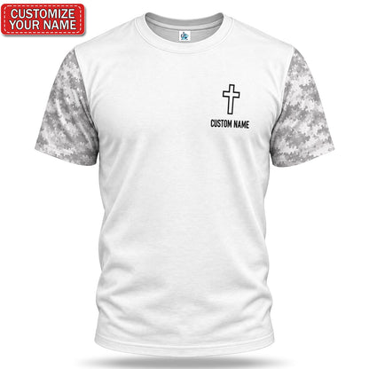 Personalized Cross Custom Name Graphic T-Shirt