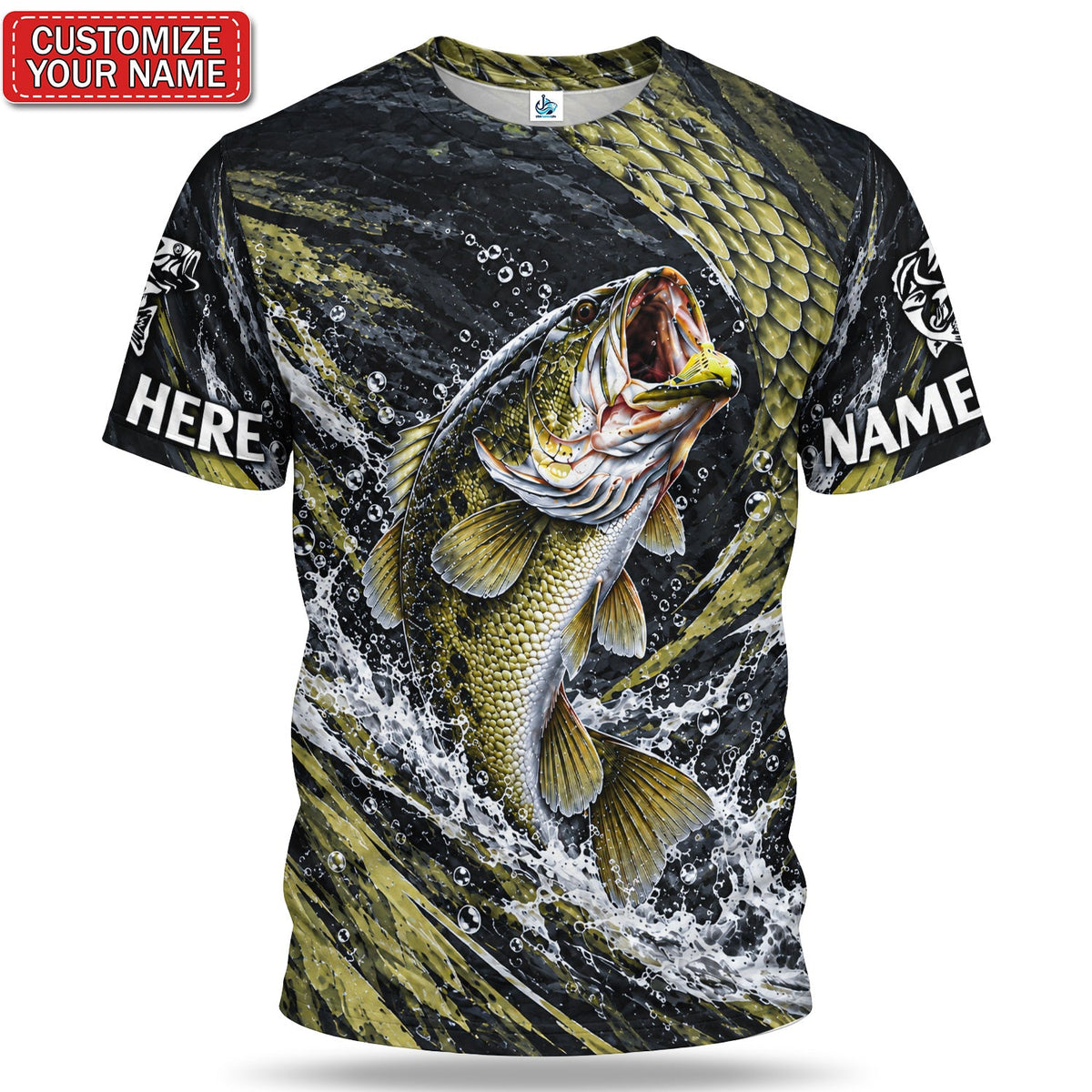 Personalized Largemouth Bass Fishing T-Shirt