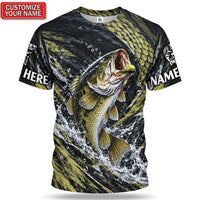 Personalized Largemouth Bass Fishing T-Shirt