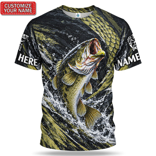 Personalized Largemouth Bass Fishing T-Shirt