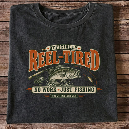 Retired Bass Fishing No Work Graphic T-Shirt