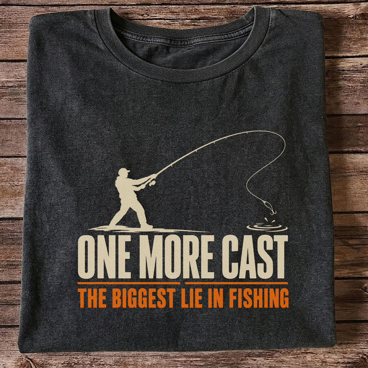 Fishing Angler Silhouette Graphic T-Shirt