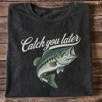 Catch You Later Largemouth Bass Funny Fishing Graphic T-Shirt