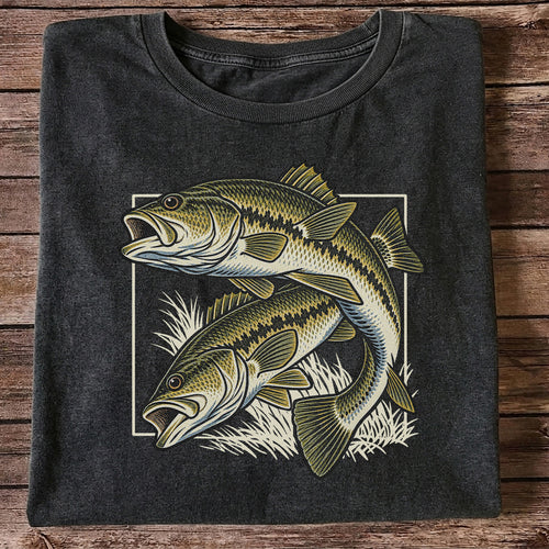 Vintage Bass Fishing Graphic T-Shirt