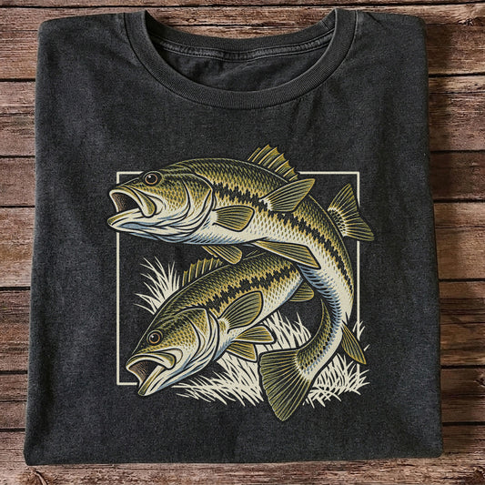 Vintage Bass Fishing Graphic T-Shirt